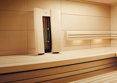 Add the KLAFS InfraPLUS to the sauna for targeted heat on the back