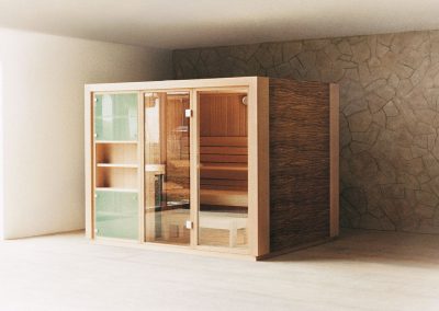 The vibrant and open KLAFS "Proteo" sauna